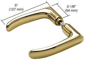 CRL Polished Brass Finish PTH Series Sculptured Style Lever Handles