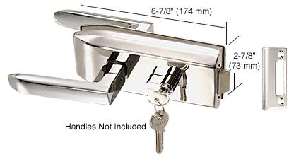 CRL Polished Stainless Finish Glass Mounted Latch with Lock and Thumbturn