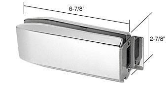 CRL PTH Series Clear Anodized Finish Glass Mounted Long Patch Lock Keeper