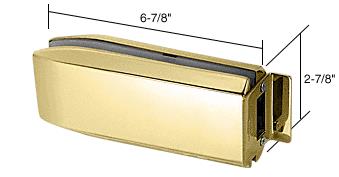 CRL PTH Series Polished Brass Finish Glass Mounted Long Patch Lock Keeper