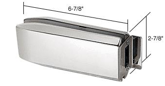 CRL PTH Series Polished Stainless Finish Glass Mounted Long Patch Lock Keeper