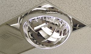 22" Acrylic Dome 360° Mount in 2x2 T-Bar Ceiling