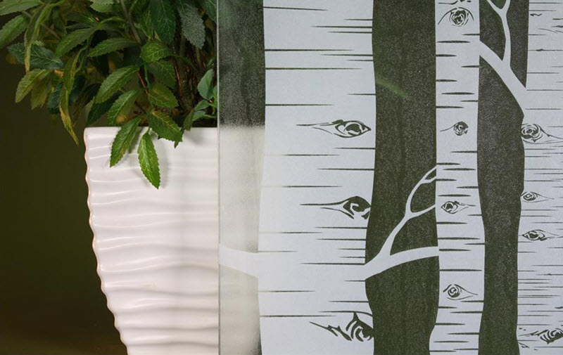 Frosted Birch Privacy Window Film 39" Wide x 1yd. Sold by the yard as one continuous roll.