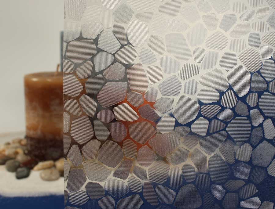 Clear Cobblestone Static Cling Window Film, 36" Wide x 1 yd.  Sold by the yard as one continuous roll.