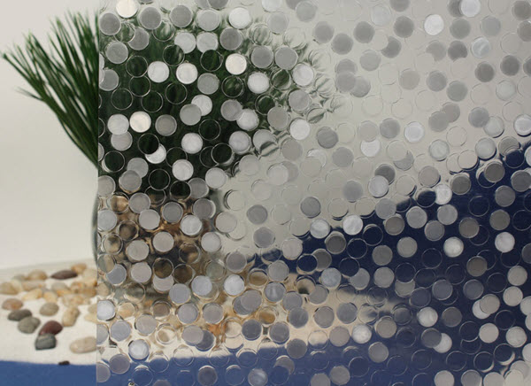 Bubbles Cut Glass Static Cling Window Film, 36" Wide x 1 yd.  Sold by the yard as one continuous roll.