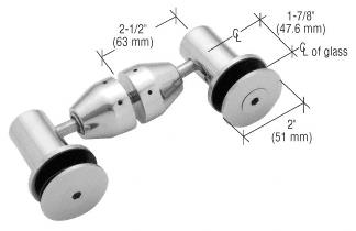 CRL Polished Stainless Double Arm Fixed Fitting Set for 1/2" Glass