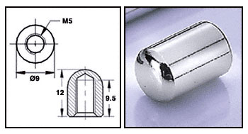 CRL Chrome Plated Finishing Nut for Rod Display System