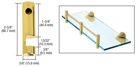 CRL Brass Left Hand Rod Support