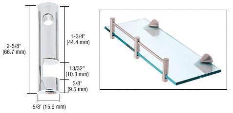 CRL Chrome Center Rod Support