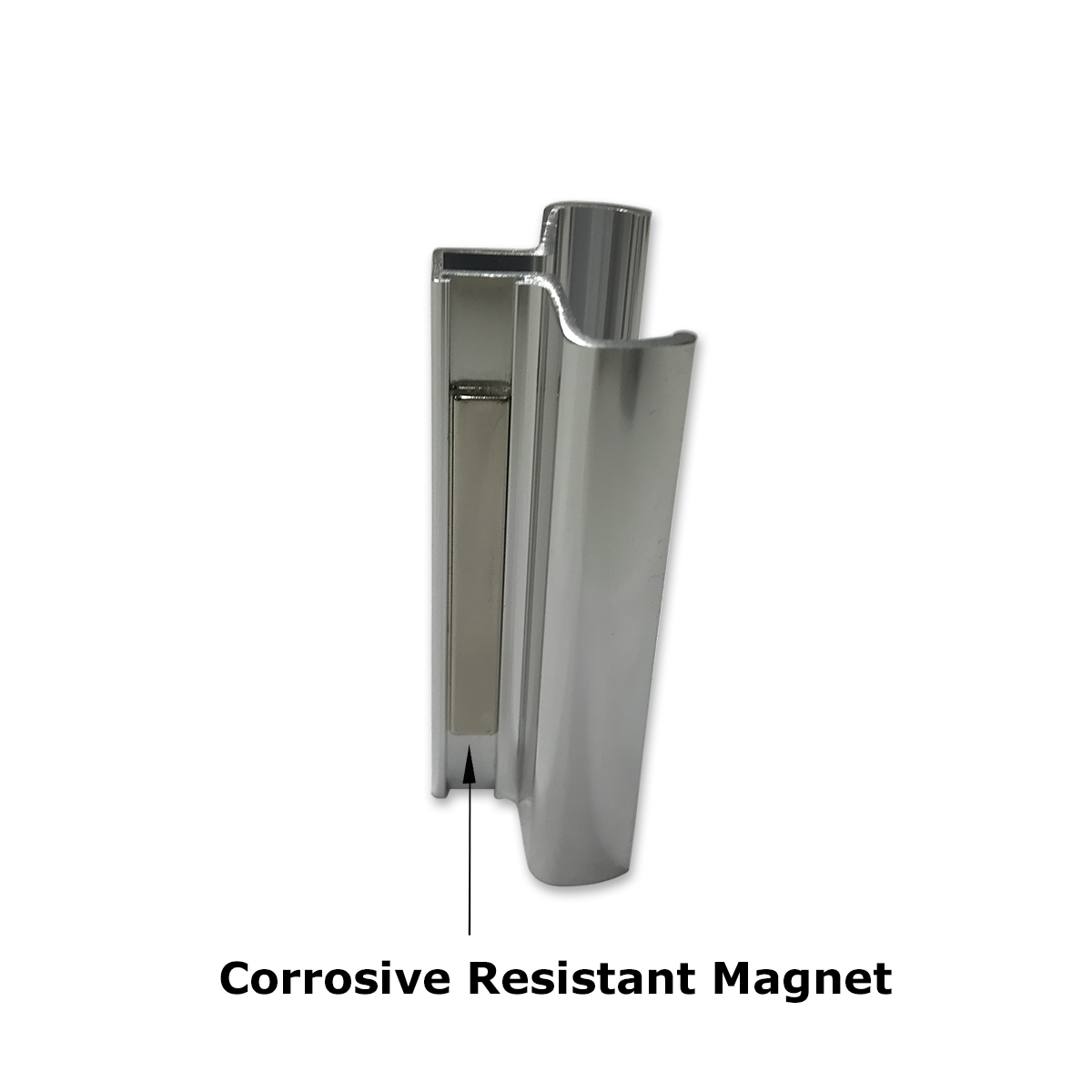 Gordon Glass&#174; 3-3/4" Bright Chrome Frameless Shower Door Handle with Magnet