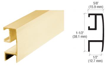 CRL Brite Gold Anodized Rectangular Mirror Frame Extrusion 12 ft Long