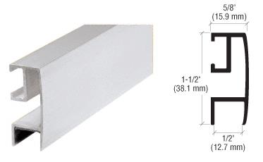 CRL Satin Chrome Rectangular Mirror Frame Extrusion - 12 ft Long