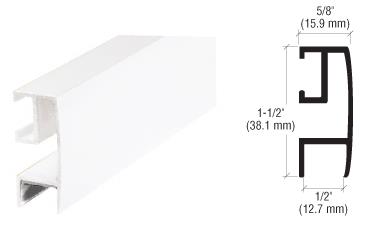 CRL White Rectangular Mirror Frame Extrusion  - 12 ft Long