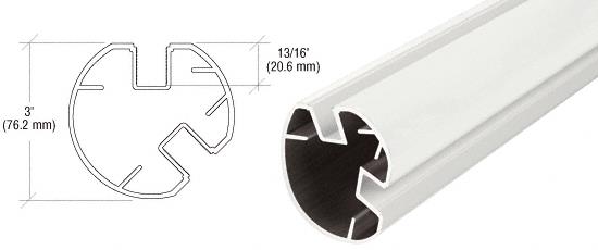 CRL AWS 3" Diameter Round 135 Degrees Sky White  60" Post Only