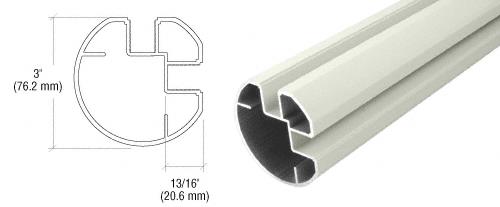 CRL Oyster White  36" AWS 3" Diameter Round 90 Degree Corner Post