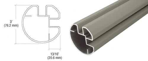 CRL Beige Gray  36" AWS 3" Diameter Round 90 Degree Corner Post