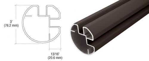 CRL Bronze  36" AWS 3" Diameter Round 90 Degree Corner Post