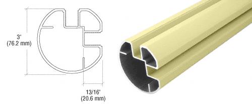CRL Chromate (Unfinished) 36" AWS 3" Diameter Round 90 Degree Corner Post