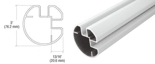 CRL Sky White  36" AWS 3" Diameter Round 90 Degree Corner Post