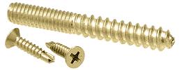 CRL Polished Brass Replacement Screw Pack for Concealed Wood Mount Handrail Brackets- 5/16"-18 Thread
