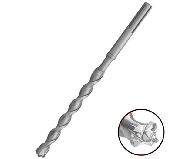 5/8" x 14" long Relton PMX-10-14 Multiple Cutter Pyramid Point Hammer Bits SDS-Max Shank