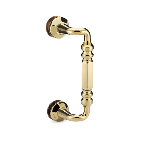 Rondo 8" Center-to-Center Single Sided Offset Pull - Polished Brass