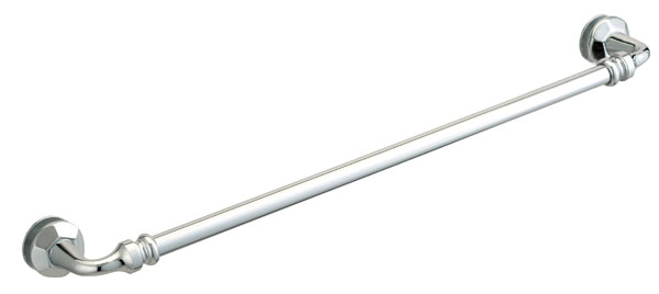 Rondo 24" Cuttable Single Sided Towel Bar with Rosettes - Polished Chrome