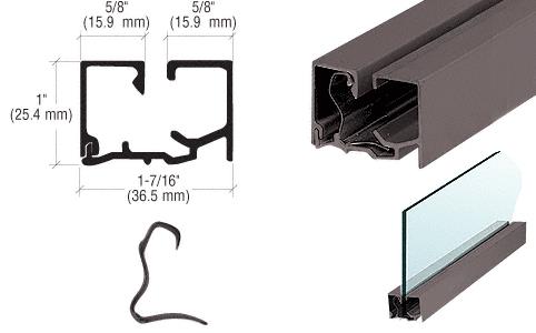 CRL Dark Bronze Duranodic Finish Snap-In Sash with Clips