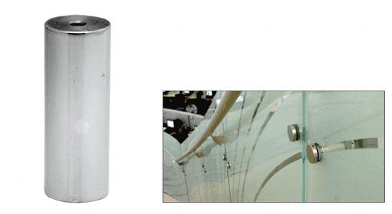 CRL Brushed Stainless Standoff Base 1-1/2" Diameter by 4" Long