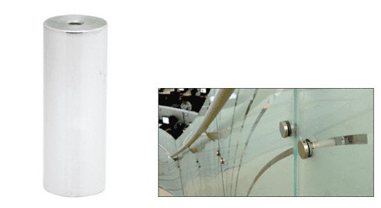 CRL Polished Stainless Standoff Base 1-1/2" Diameter by 4" Long