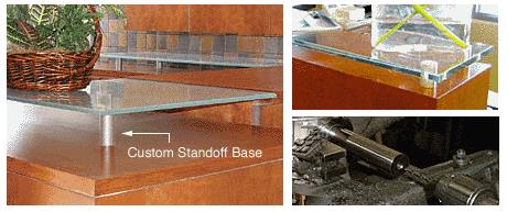 CRL Custom Length Sandblasted Stainless 1-1/2" Diameter Standoff Base