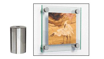 CRL Satin Chrome Standoff Base 1-1/4" Diameter by 2" Long