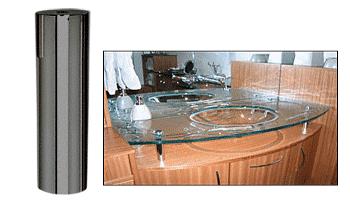 CRL Gun Metal Standoff Base 1-1/4" Diameter by 6" Long