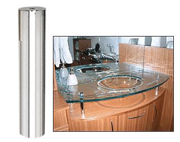 CRL Polished Stainless 1-1/4" Diameter by 6" Long Standoff Base