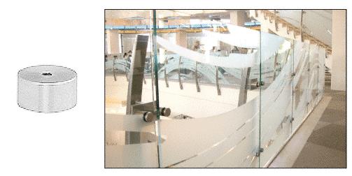 CRL Polished Stainless Standoff Base 2" Diameter by 1" Long