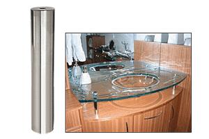 CRL Brushed Stainless Standoff Base 3/4" Diameter by 4" Long