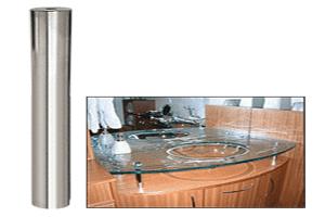CRL Brushed Stainless Standoff Base 3/4" Diameter by 6" Long