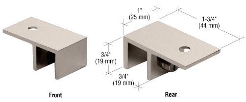 CRL Brushed Nickel Ceiling Mount "Sleeve Over" Glass Clamp