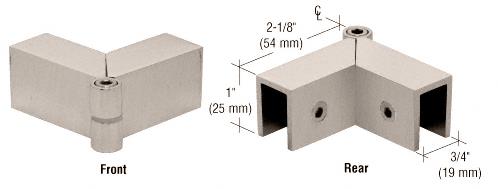CRL Brushed Nickel Adjustable "Sleeve Over" Glass Clamp