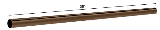 CRL Oil Rubbed Bronze 39" (1 Meter) Support Bar Only