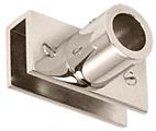 CRL Polished Nickel Adjustable Slim Line Glass Mount Fitting