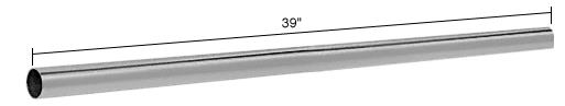CRL Brushed Nickel 39" (1 Meter) Support Bar Only