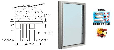 CRL Stainless Steel Frame Exterior Glazed Vision Window