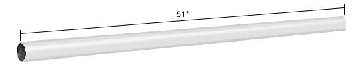 CRL Satin Chrome 51" (1.3 Meter) Support Bar Only