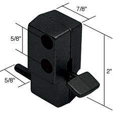 CRL Black "Step-On" Patio Door Lock