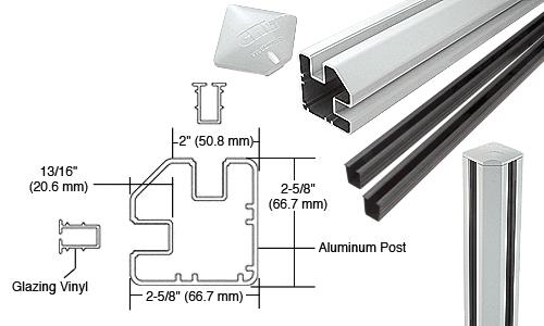 CRL  AWS  2" x 2-5/8" Rectangular 90 Degree Sky White 60" Corner Post Kits