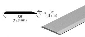 CRL Satin Anodized Aluminum 5/8" Flat Face Mirror Edge Molding - 12 ft Long