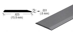 CRL Brushed Nickel Aluminum 5/8" Flat Face Mirror Edge Molding - 12 ft Long