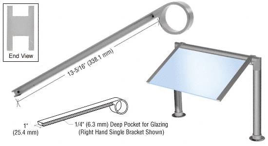 CRL Brushed Nickel 2" Single Faced Sneeze Guard Bracket