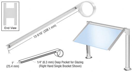 CRL Chrome 2" Single Faced Sneeze Guard Bracket